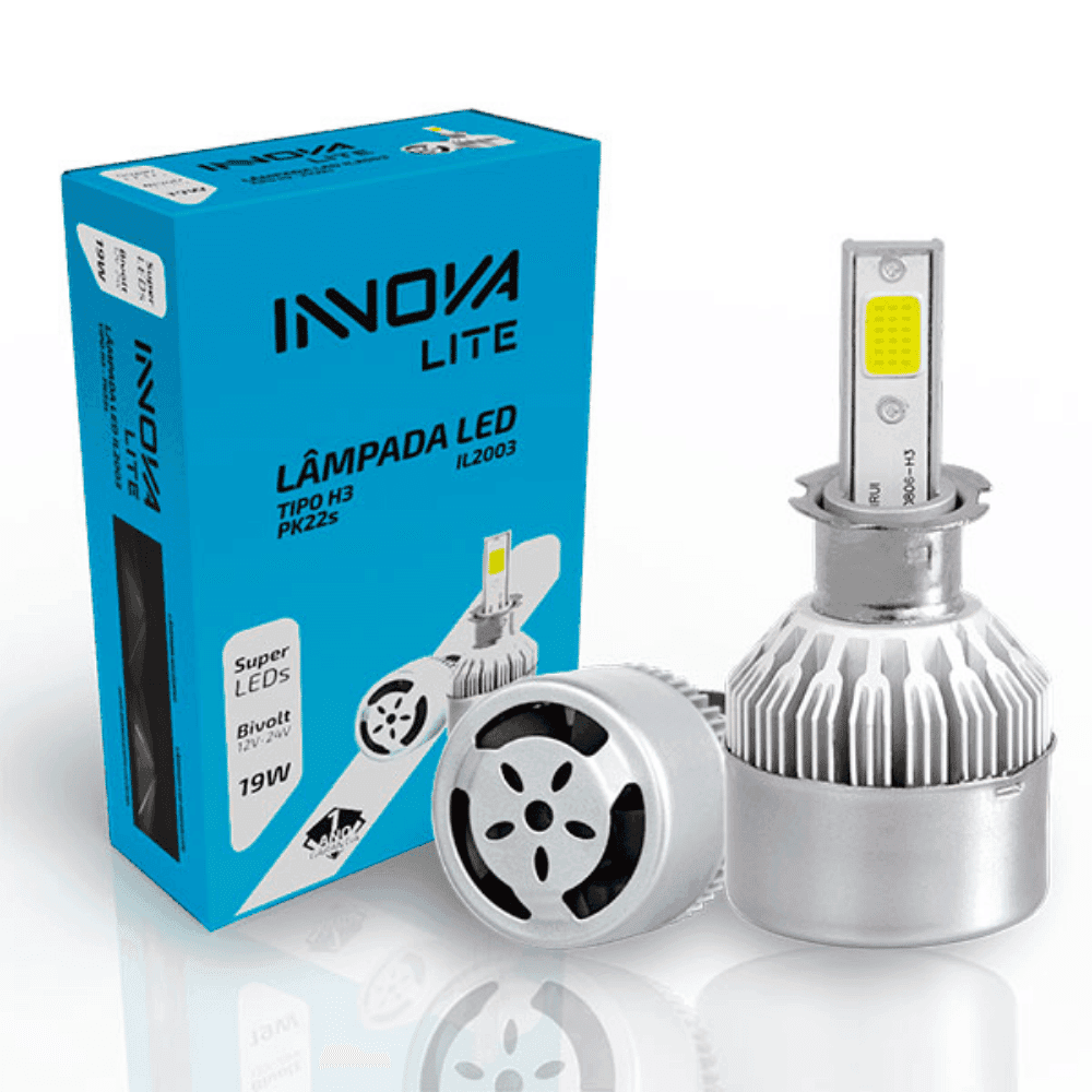 PAR LAMPADAS LED H3 BRANCO FRIO BIVOLT 6000K